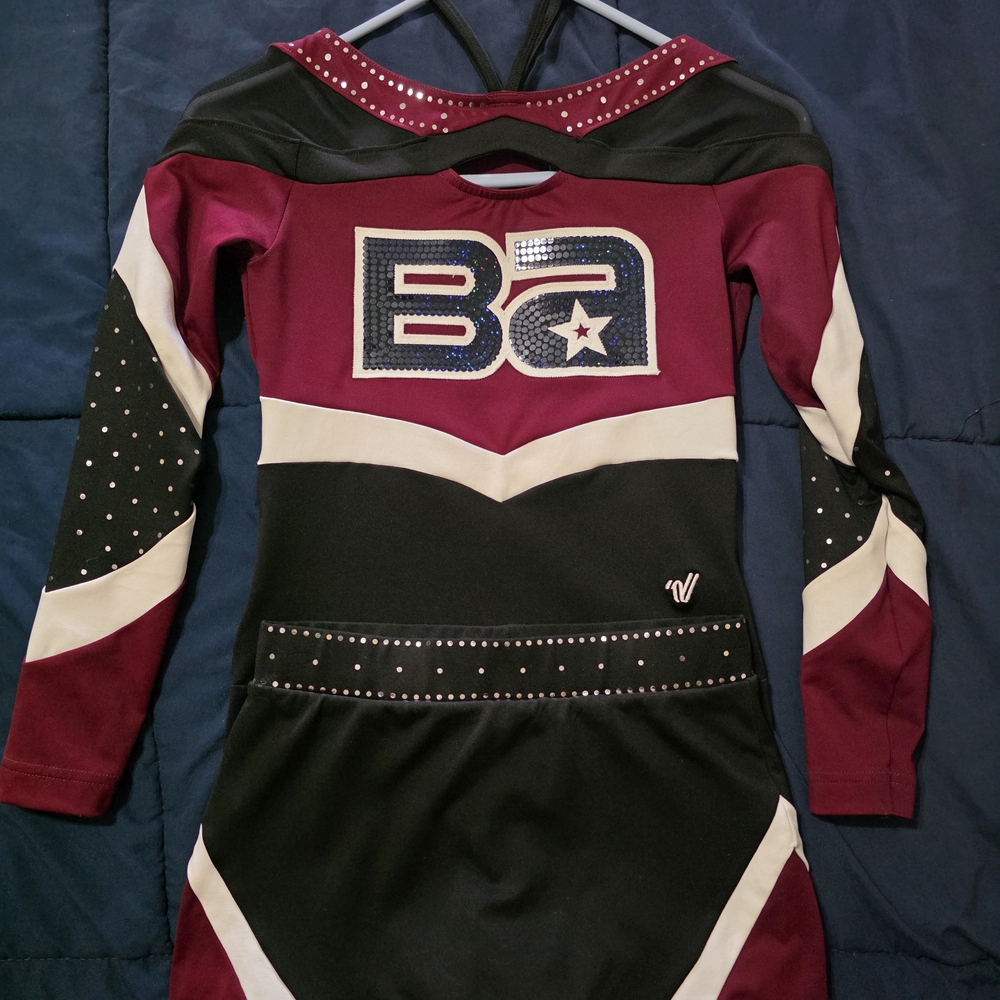 Cheer Uniform with Rhinestone Accents